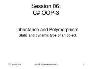 Session 06: C# OOP-3