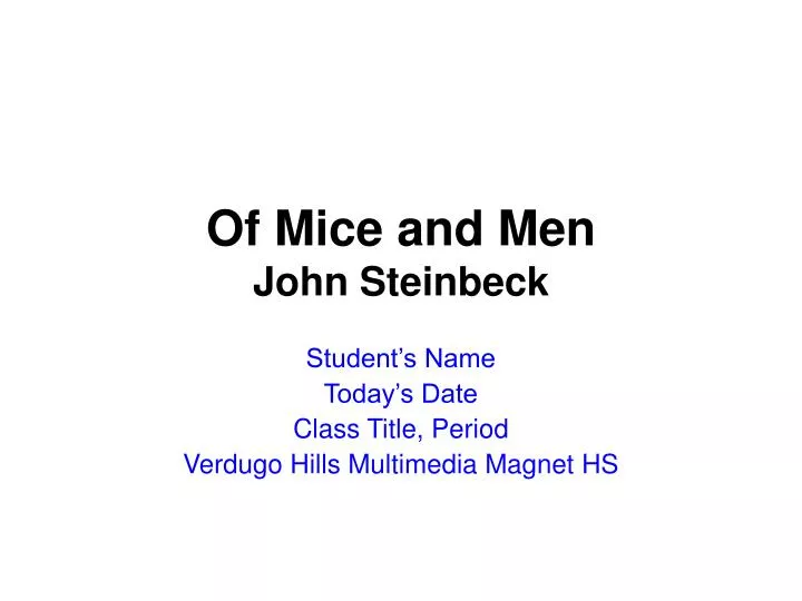 of mice and men john steinbeck