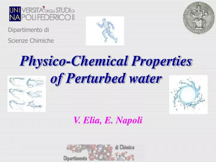 physico chemical properties of perturbed water