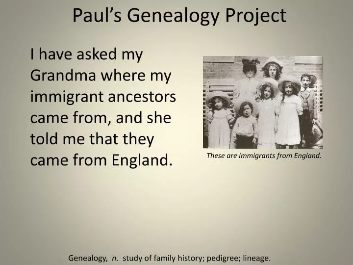 paul s genealogy project