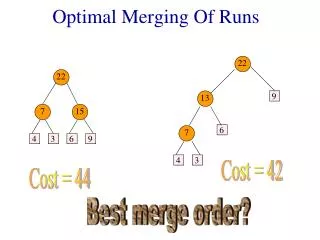 Optimal Merging Of Runs