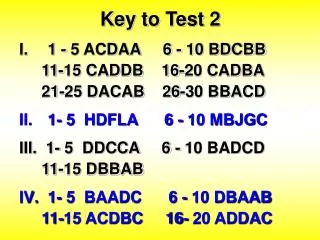 Key to Test 2