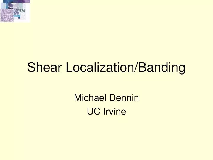 shear localization banding