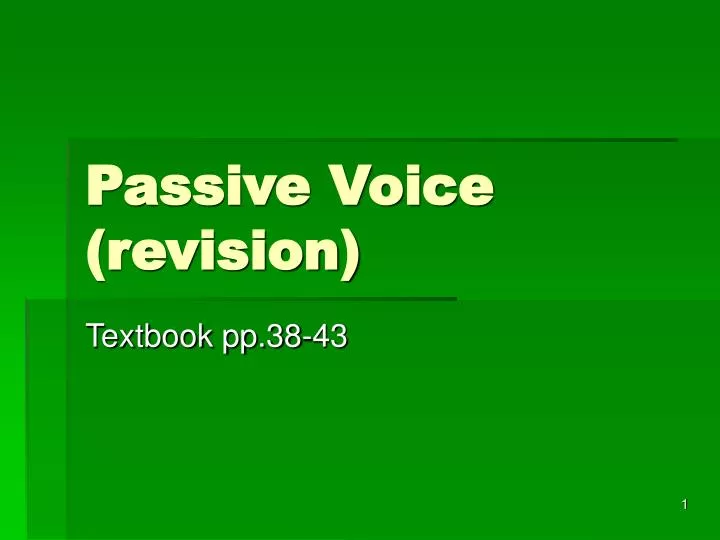 passive voice revision