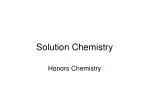 Solution Chemistry - slide 1