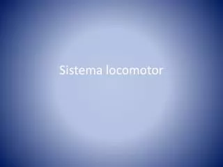 sistema locomotor
