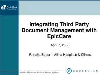 Integrating Third Party Document Management with EpicCare