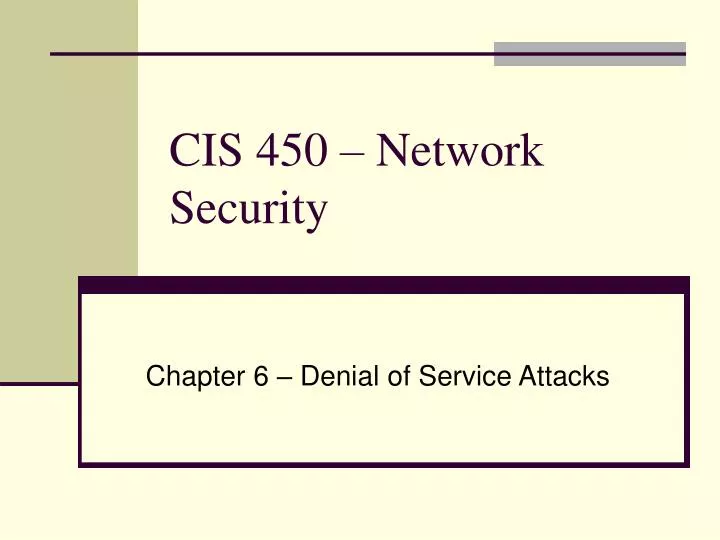 cis 450 network security