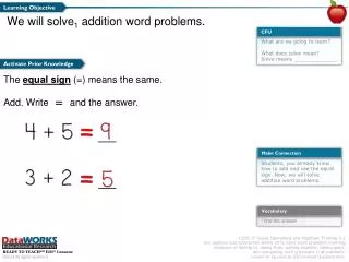 We will solve 1 addition word problems.