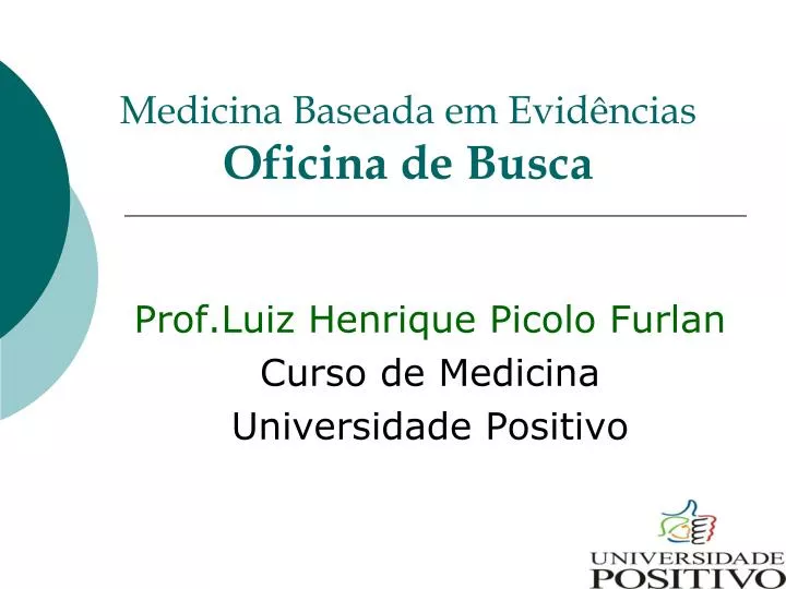 medicina baseada em evid ncias oficina de busca