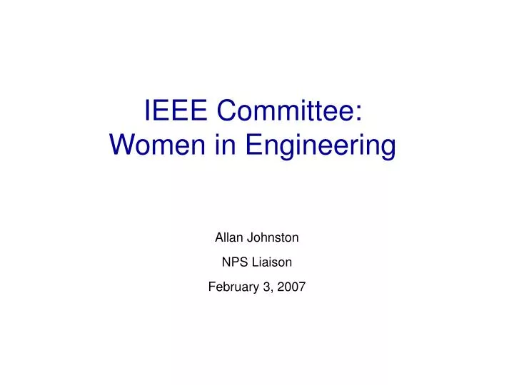 ieee committee women in engineering