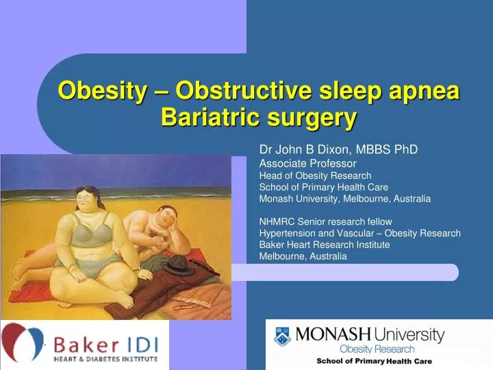 obesity obstructive sleep apnea bariatric surgery