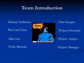 Team Introduction