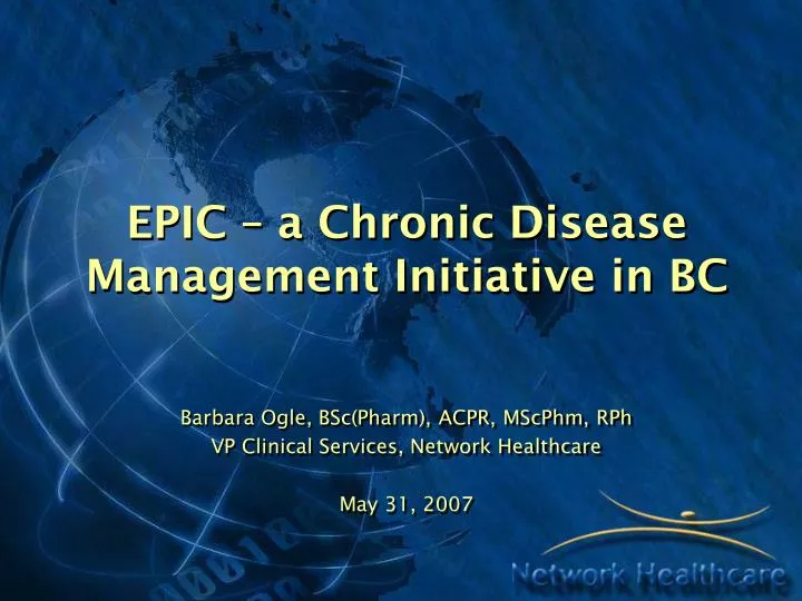 epic a chronic disease management initiative in bc