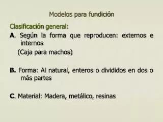 modelos para fundici n