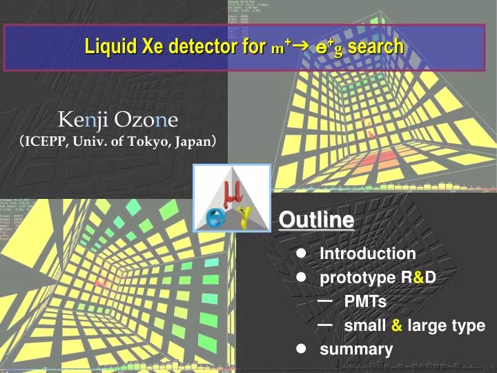 liquid xe detector for m g g search