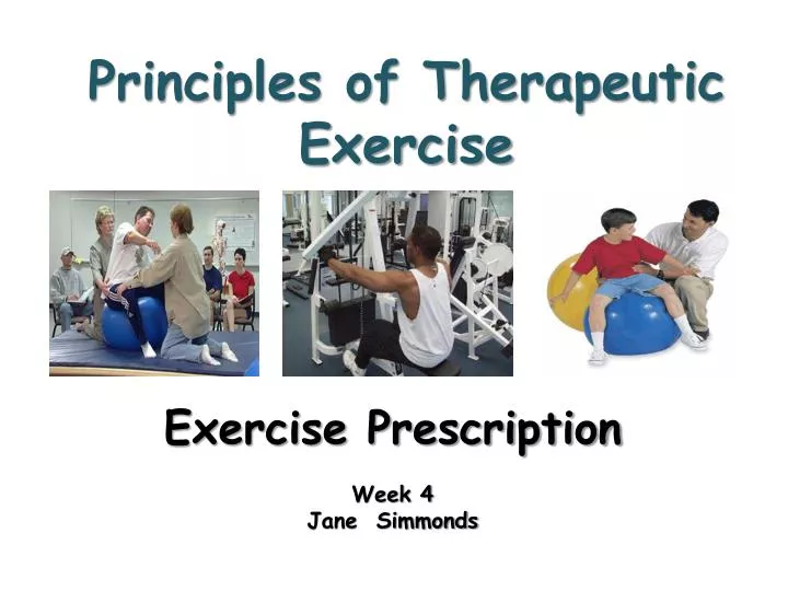 principles of therapeutic exercise