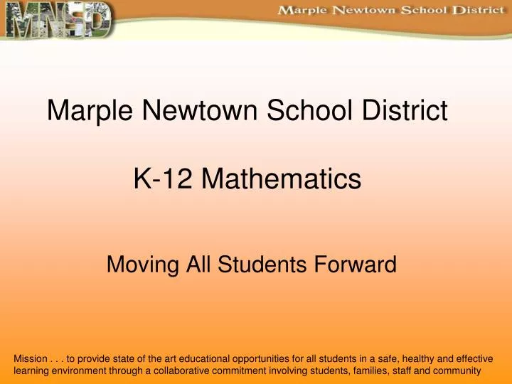 marple newtown school district k 12 mathematics