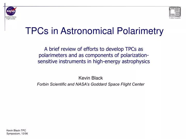 tpcs in astronomical polarimetry