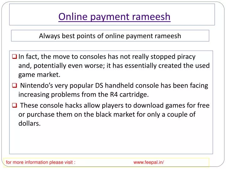 online payment rameesh