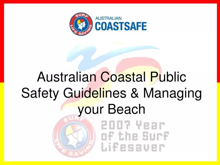 australian coastal public safety guidelines managing your beach