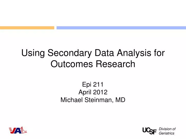 using secondary data analysis for outcomes research