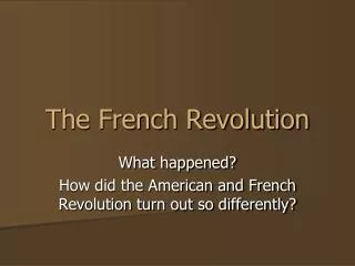 The French Revolution