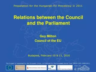 Relations between the Council and the Parliament