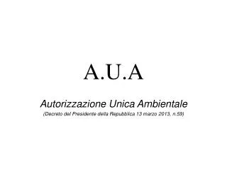 a u a