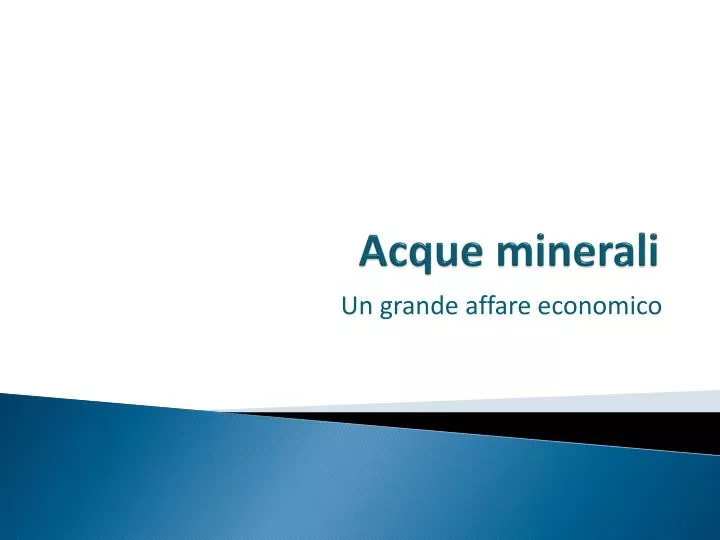 acque minerali