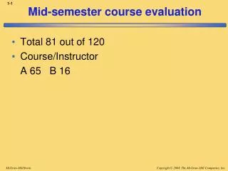 Mid-semester course evaluation