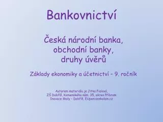 bankovnictv