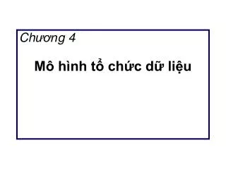 m h nh t ch c d li u