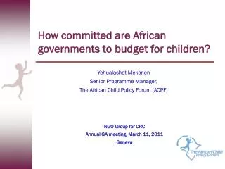 How committed are African governments to budget for children?