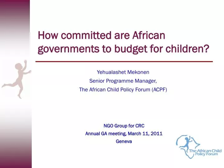 how committed are african governments to budget for children