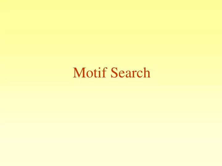 motif search