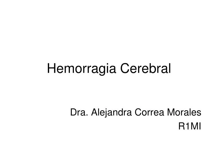 hemorragia cerebral