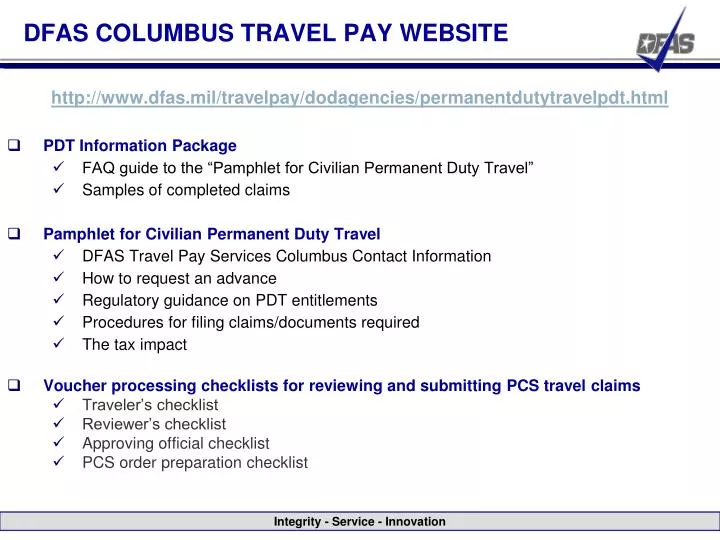 dfas columbus travel pay website