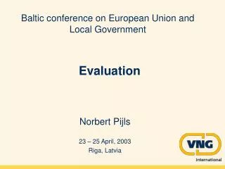 Baltic conference on European Union and Local Government