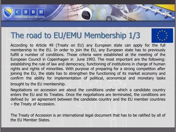 the road to eu emu membership 1 3