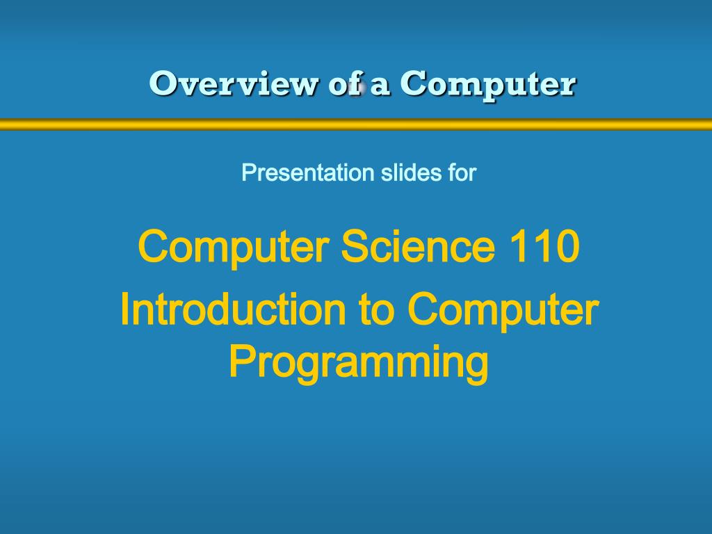 PPT - Overview of a Computer PowerPoint Presentation, free download ...