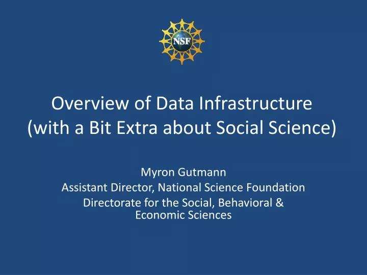 overview of data infrastructure with a bit extra about social science