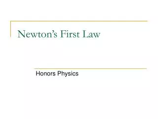 newton s first law