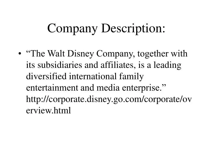 company description