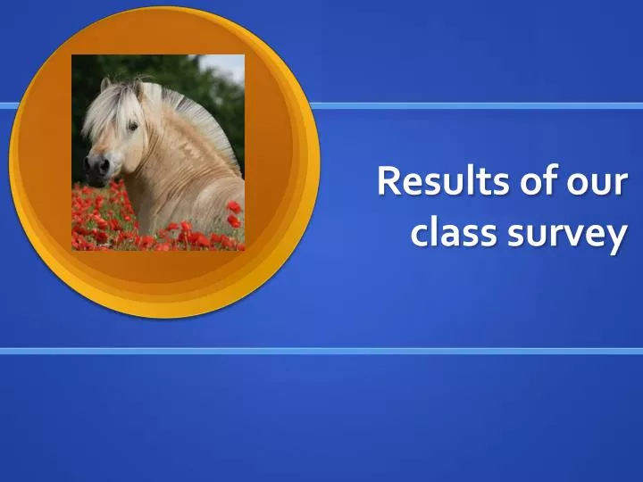 results of our class survey