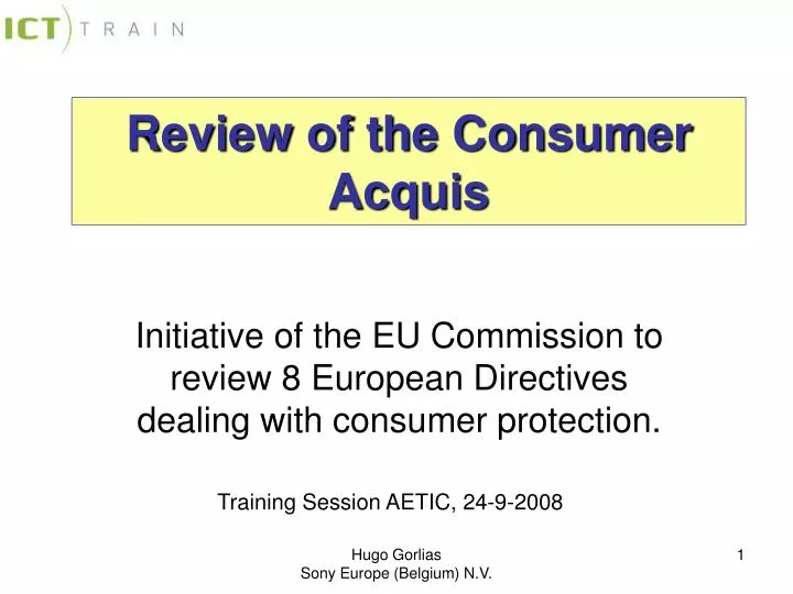 review of the consumer acquis