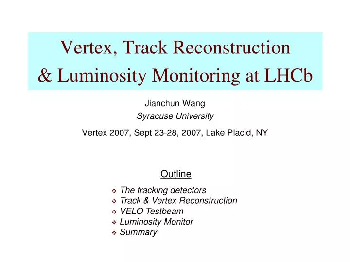 vertex track reconstruction luminosity monitoring at lhcb