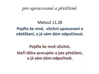 pro upracovan a p et en