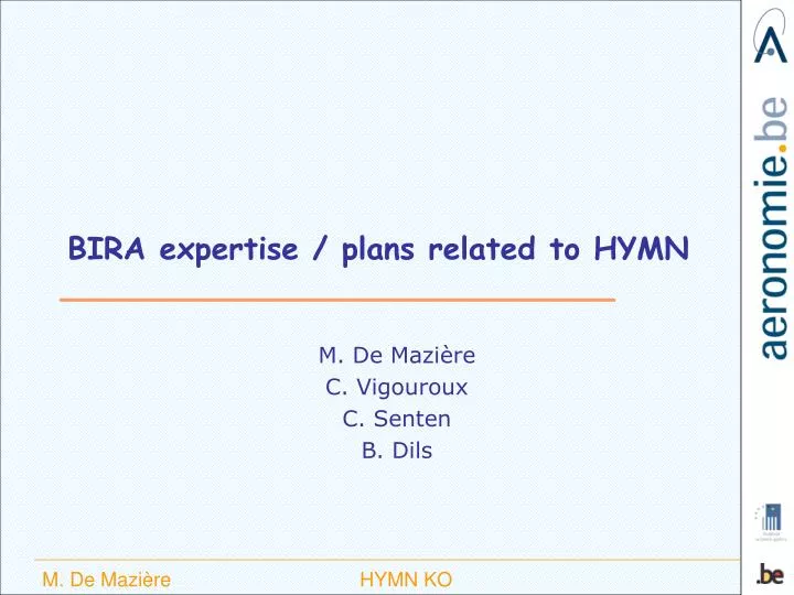 bira expertise plans related to hymn