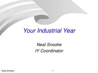 Your Industrial Year